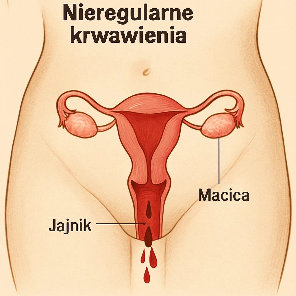 Co powoduje nieregularne krwawienia?